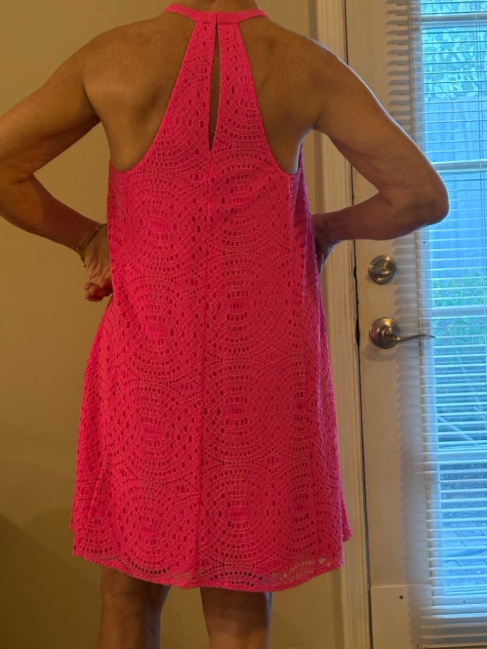 Lilly Pulitzer Hot Pink Crochet Halter Sundress - Picture 7 of 16
